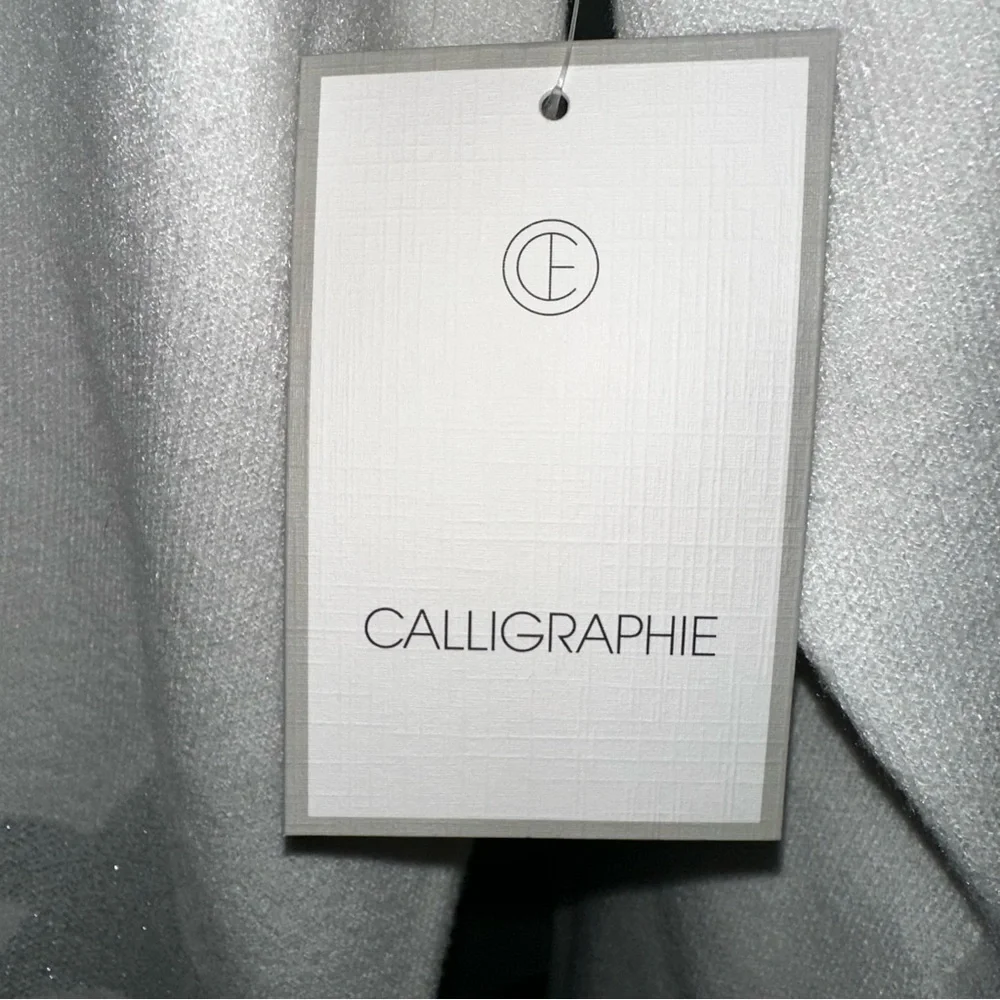 NWT CALLIGRAPHIE BY ANTHROPOLOGIE White Hooded Silver Star Sweater Sz L - Picture 7 of 11